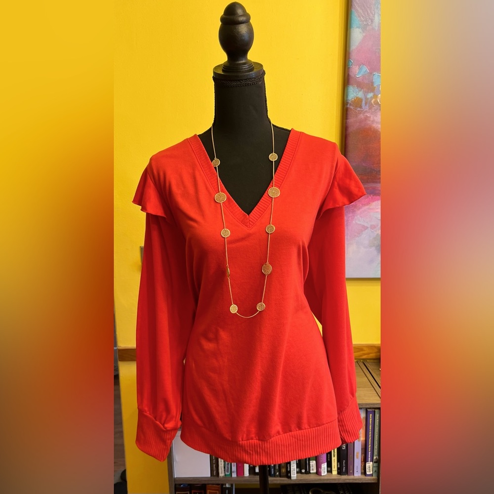 Torrid Ruffle Trim Sweatshirt - Lightweight French Terry - Picture 4 of 9